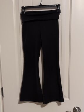 art class Black Foldover Waist Flare Yoga Pants